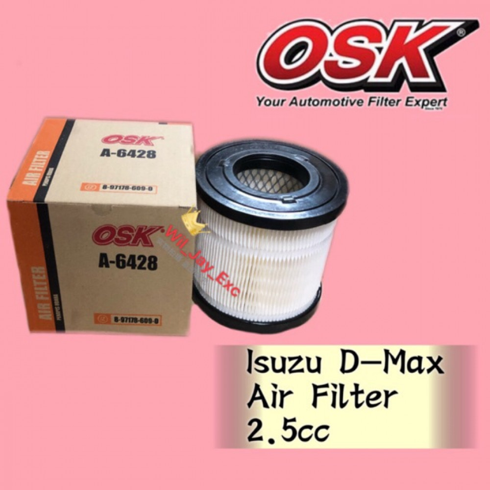 OSK AIR FILTER ISUZU DMAX 2.5CC A-6428 (8-97178-609-0)