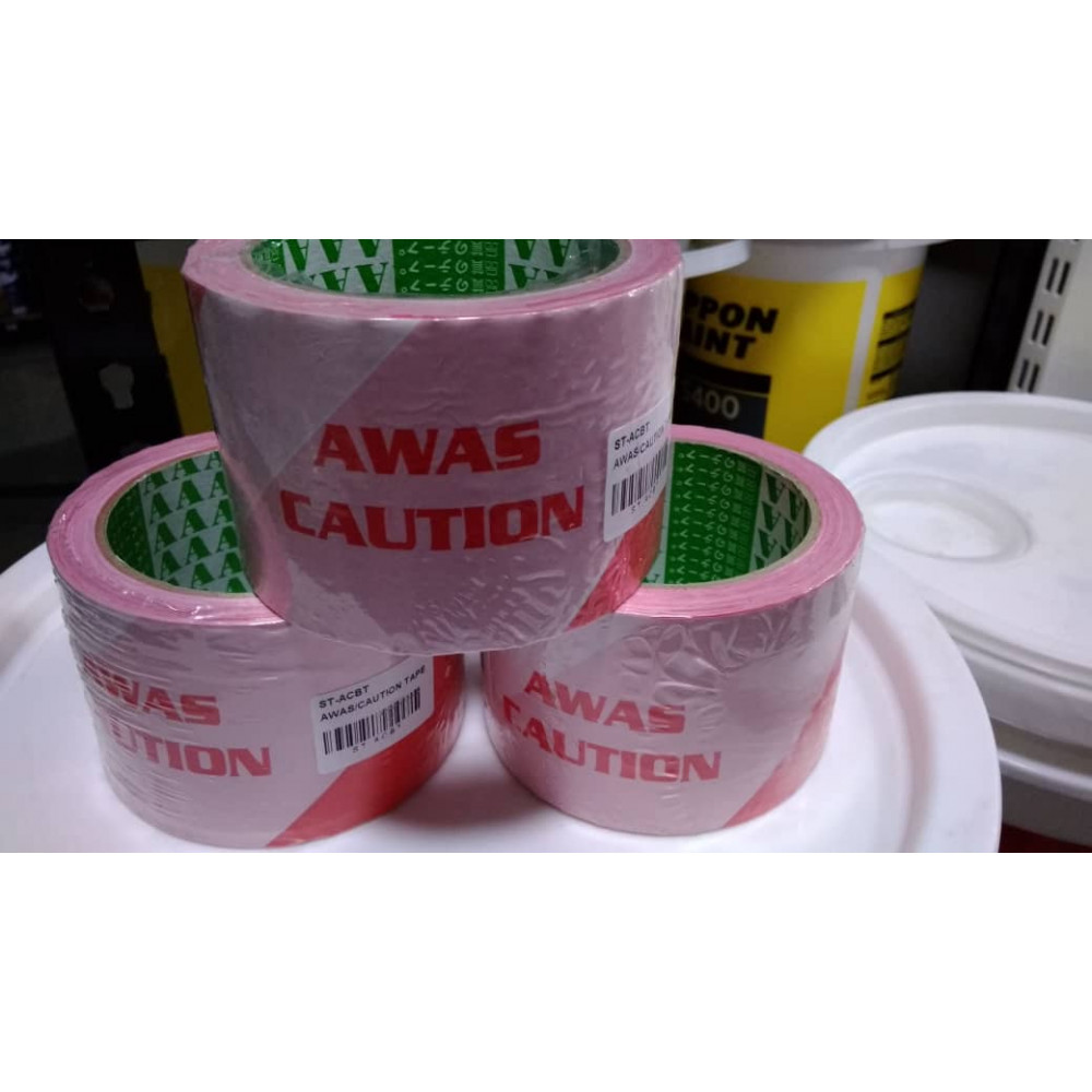 Awas Caution Tape 72mm x 50 m Red White Awas Caution Tape 72mm x 50 m Red White