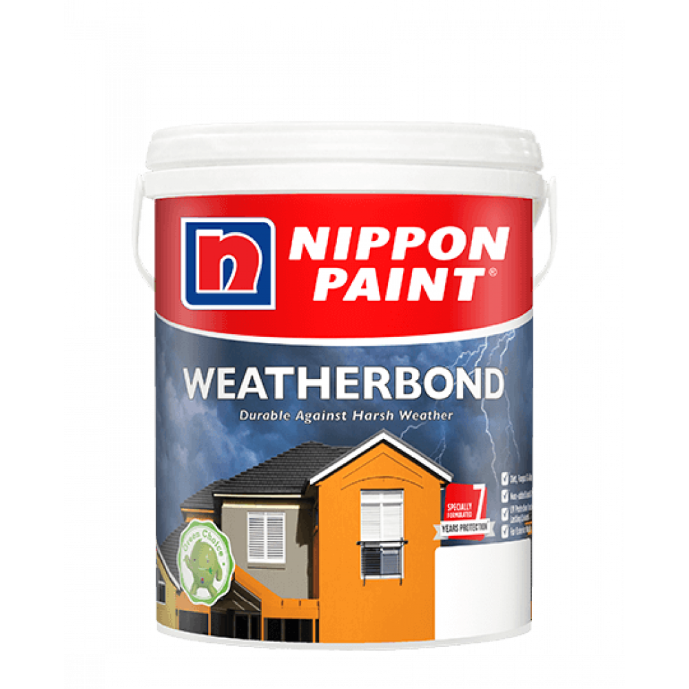 5L NIPPON  Paint  Weatherbond Exterior Outdoor Wall Cat  