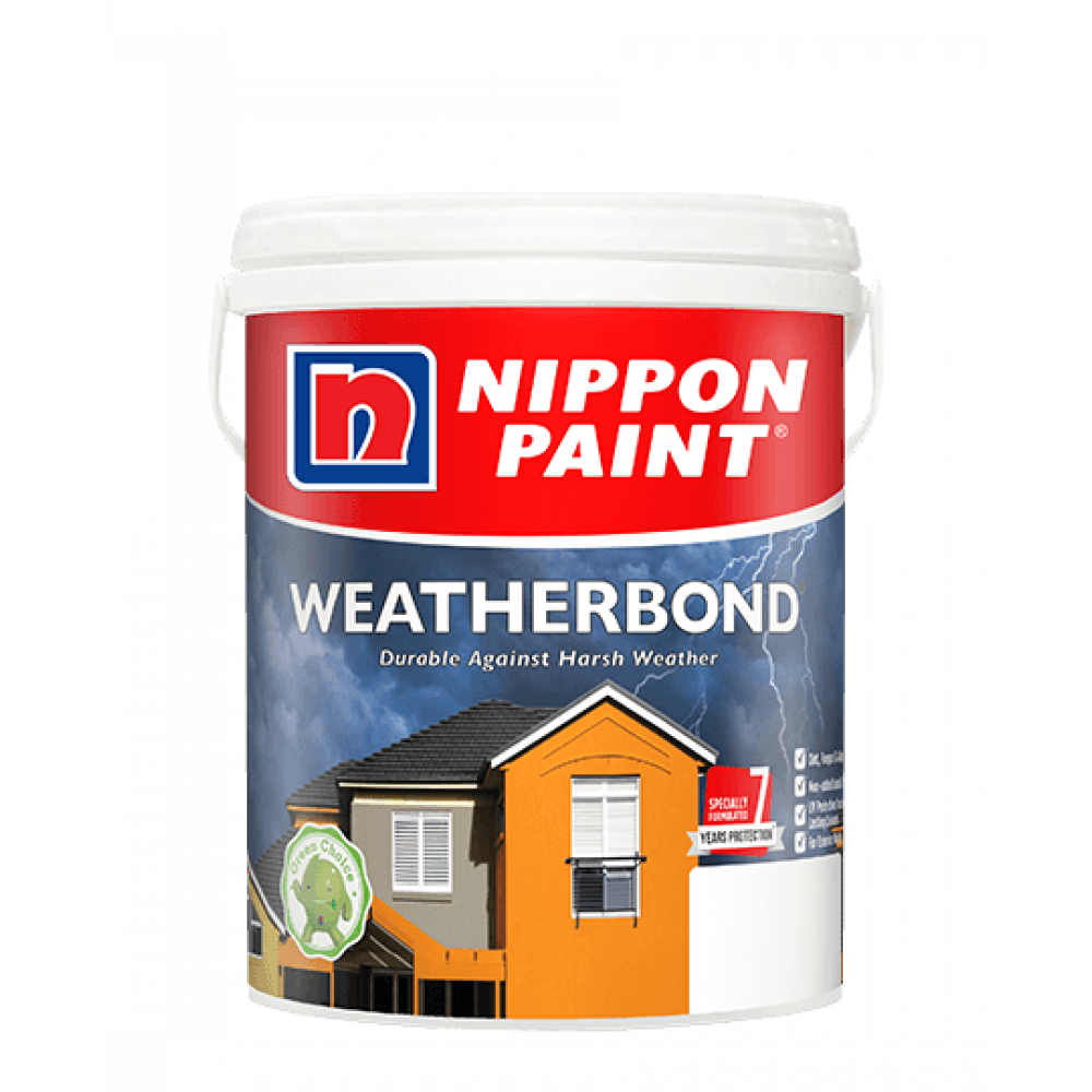 5L NIPPON Paint Weatherbond  Exterior Outdoor Wall Cat 