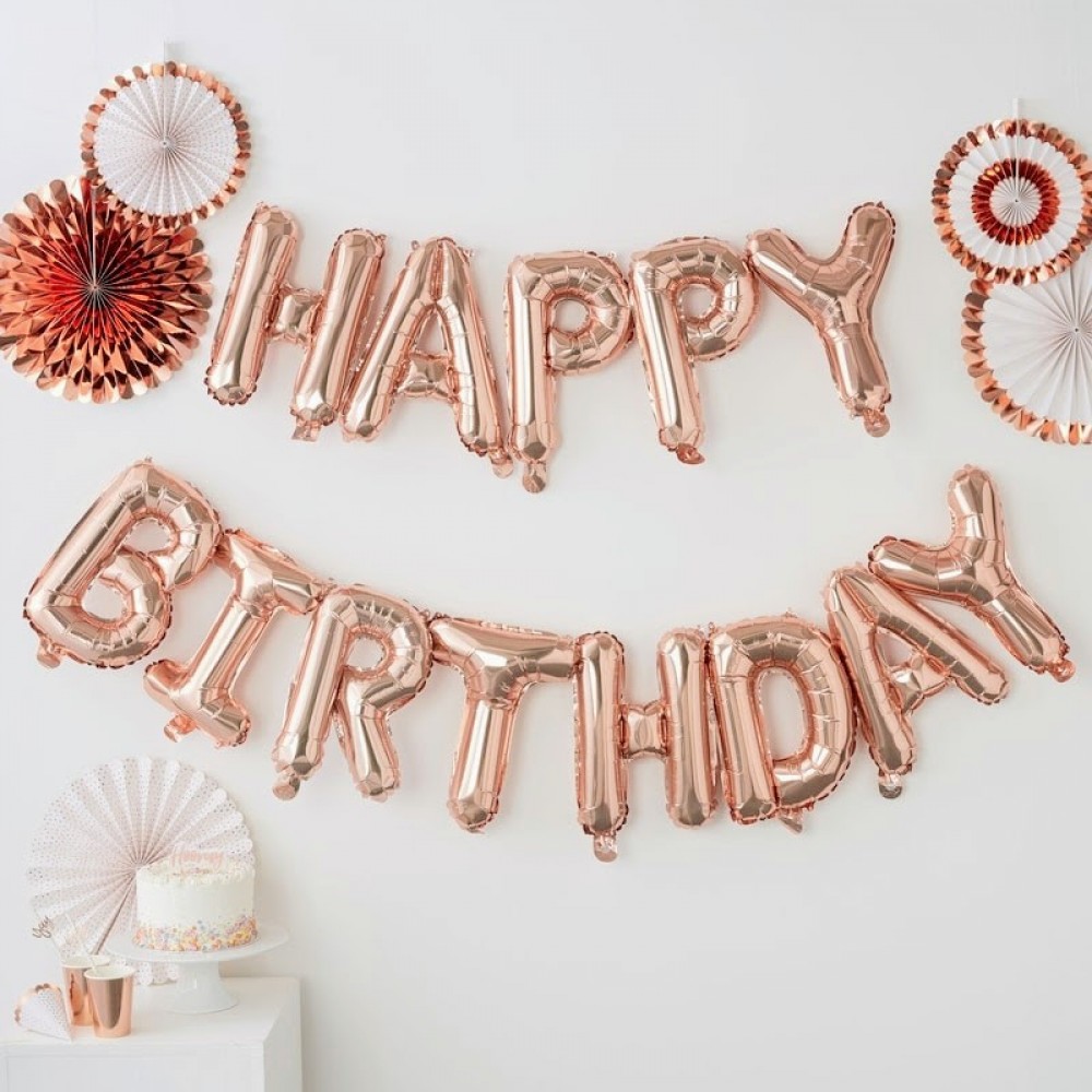 Happy Birthday Balloon Party Deco Foil Balloon (Gold/Silver/Rose/Gold/Blue/Pink) Happy Birthday Balloon Party Deco Foil Balloon (Gold/Silver/Rose/Gold/Blue/Pink)