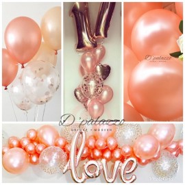 image of 12’ inch 3.2g Thicken Rose Gold / Champagne Color Balloon Pearl Latex 10/20/50