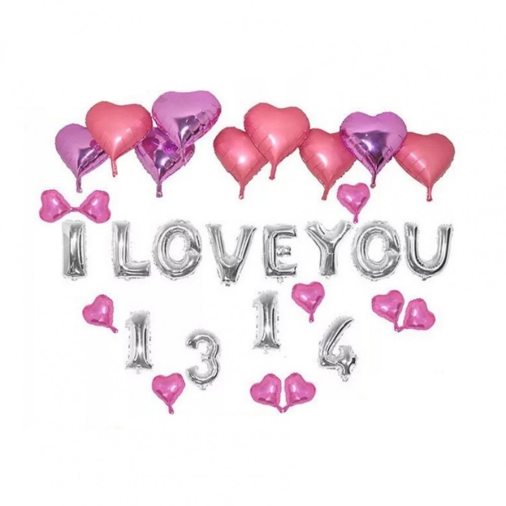 I LOVE YOU 1314 Wedding Proposed & Valentine Balloon Set I LOVE YOU 1314 Wedding Proposed & Valentine Balloon Set