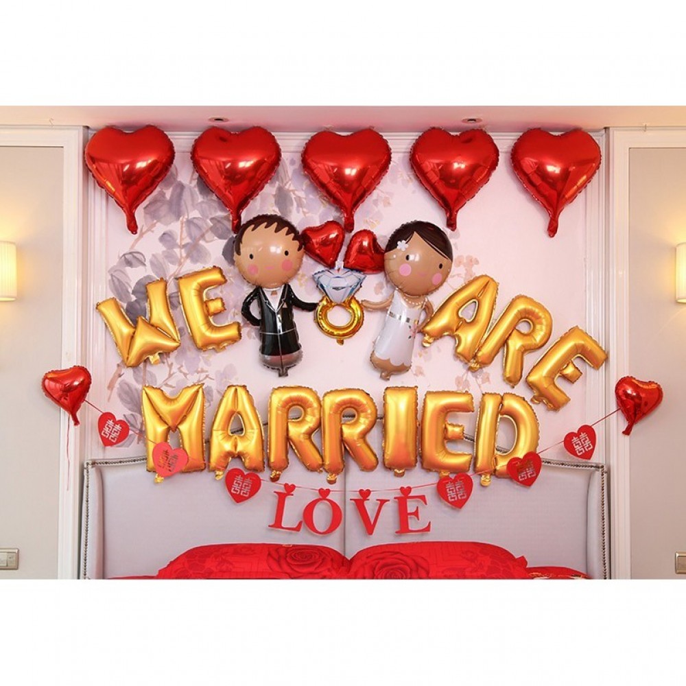 (Ready Stock) We Are Married Wedding Party Decoration (Ready Stock) We Are Married Wedding Party Decoration