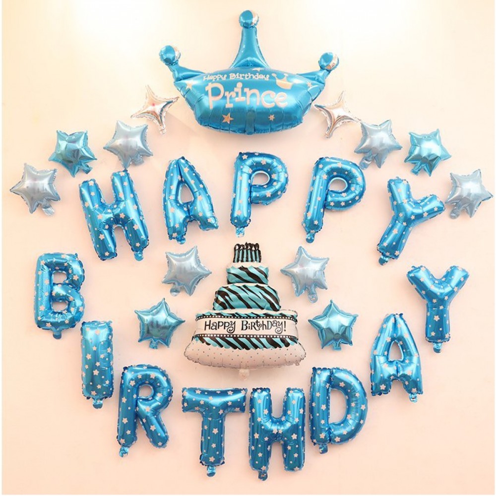 Prince Happy Birthday Celebration Balloon 王子 Prince Happy Birthday Celebration Balloon 王子