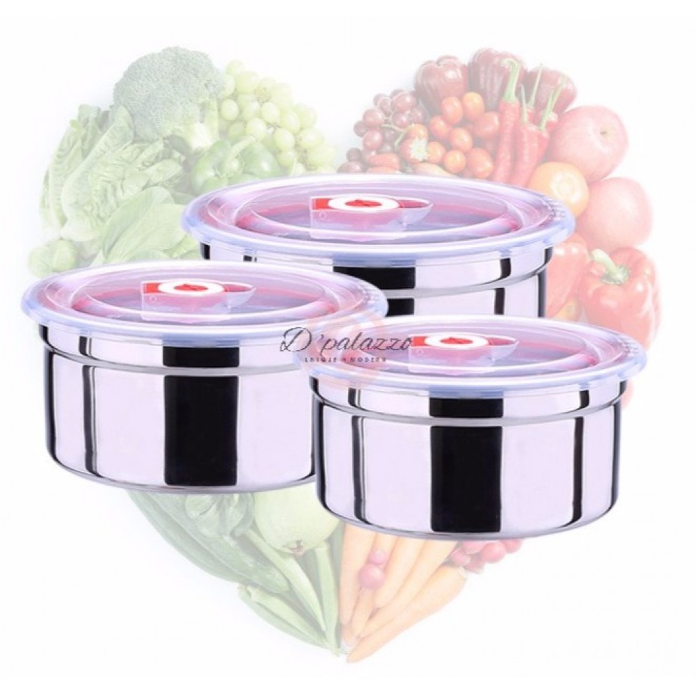 3pcs 304 Stainless Steel Storage Box Container Lunch Box Refrigerated Food 3pcs 304 Stainless Steel Storage Box Container Lunch Box Refrigerated Food