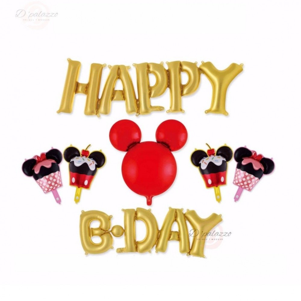 Happy Birthday Disney Theme Mickey Mouse Minnie Party Decoration