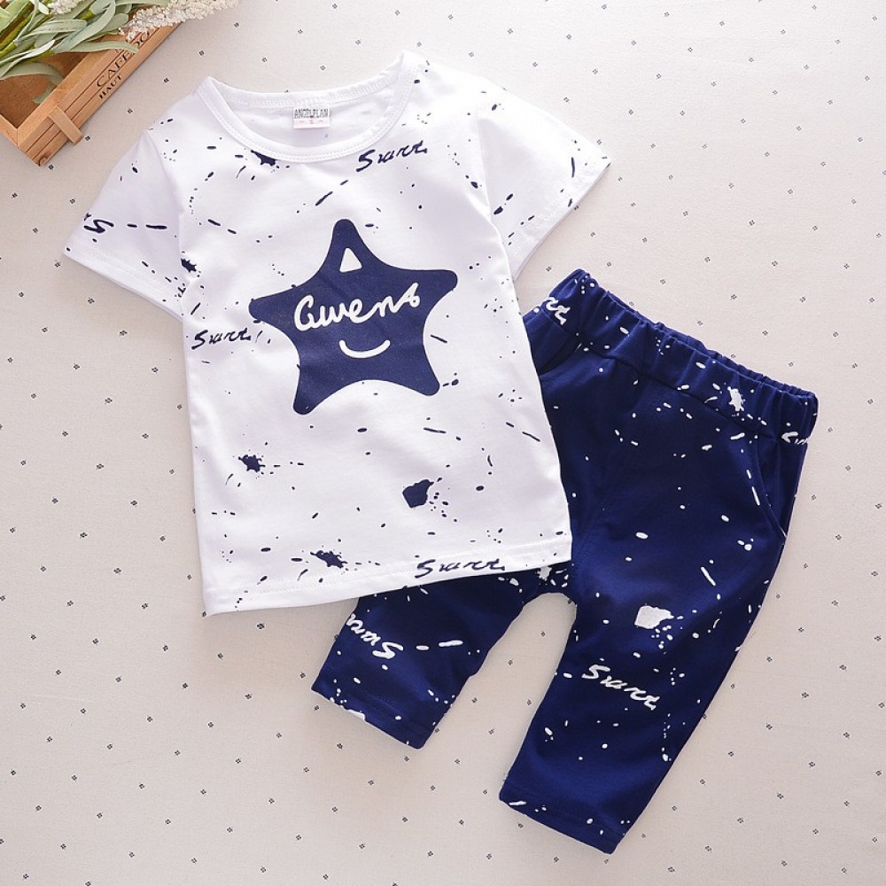 STAR Design Baby Boy Girl Kid Child Summer Clothes Clothing 2pcs Set STAR Design Baby Boy Girl Kid Child Summer Clothes Clothing 2pcs Set