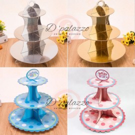 image of 3 Tiers CupCakes Stand Cup Cakes Stand Party Decoration 3 layers Plate Stand
