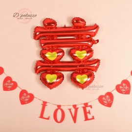 image of “Xi” Balloon Double Happiness Balloon Chinese Wedding Decoration 喜喜 囍 双喜