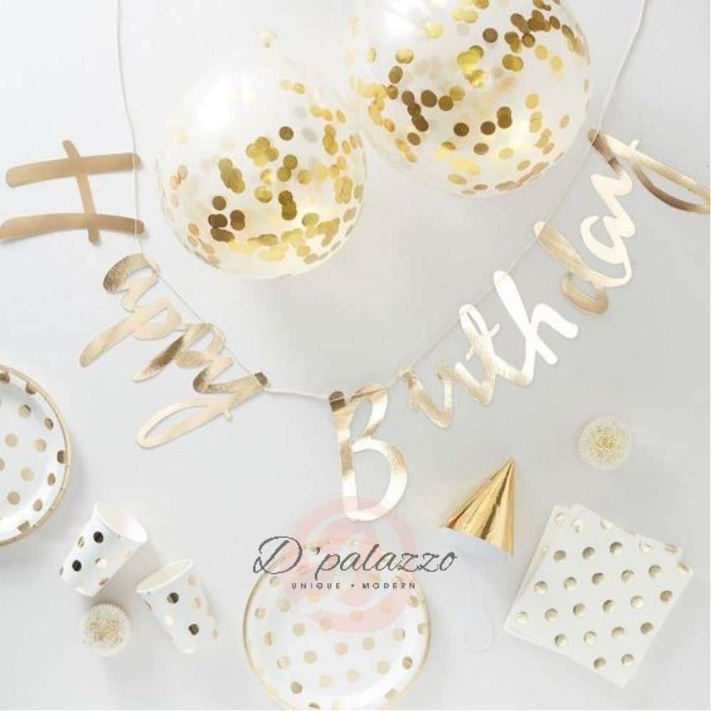 Happy Birthday Bunting Banner Glider gold Letter Bronzing Birthday Banner Happy Birthday Bunting Banner Glider gold Letter Bronzing Birthday Banner