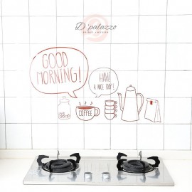 image of Kitchen Wall Sticker Wall Decoration Kitchen Wall Cover Transparent Oil Proof