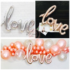 image of Love Balloon Linked Love Letter Balloon Wedding Anniversary Propose Decoration