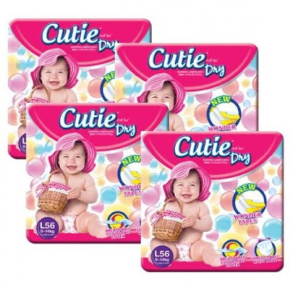 CUTIE DRY DIAPERS ONE PACK (S78/M66/L56/XL46/XXL40)