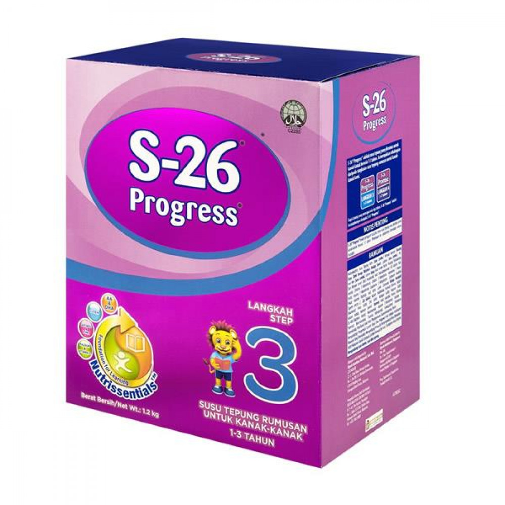 S26 Progress Step 3 Milk Powder (1-3 Years) 600g/1.2kg/1.80kg S26 Progress Step 3 Milk Powder (1-3 Years) 600g/1.2kg/1.80kg