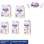 MERRIES TAPE DIAPERS (M64, L54 & XL44)