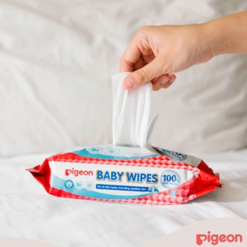 PIGEON 100% Water Base Baby Wipes 80s x 3pack x 8 Bags (per carton), Baby  & Kids Care