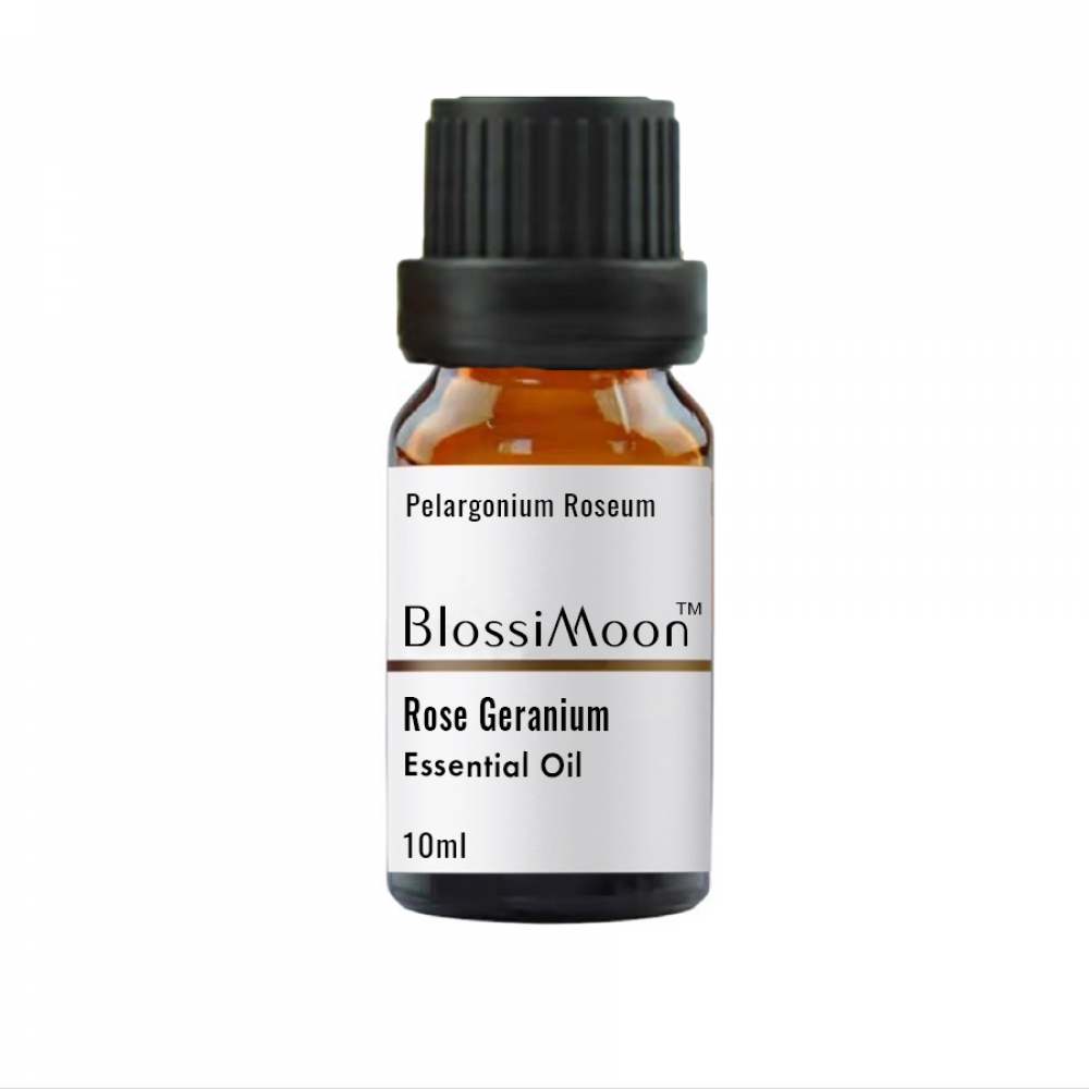 BlossiMoon Rose Geranium Essential Oil Undiluted 10ml BlossiMoon Rose Geranium Essential Oil Undiluted 10ml