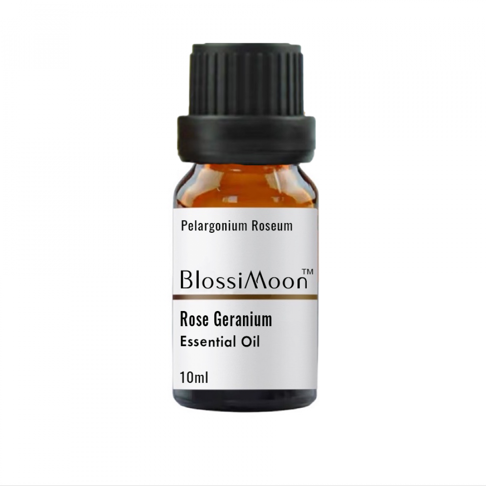 BlossiMoon Rose Geranium Essential Oil Undiluted 10ml