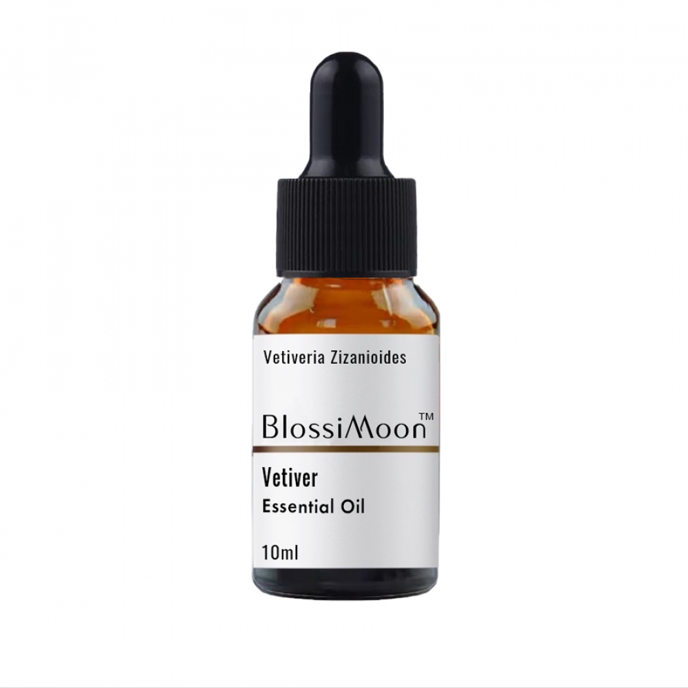 BlossiMoon Vetiver Essential Oil Undiluted 10ml