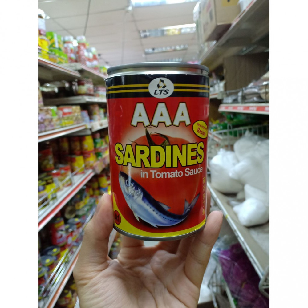 AAA Sardines in Tomato Sauce 茄汁沙丁鱼 New Improval Recipe 425g AAA Sardines in Tomato Sauce 茄汁沙丁鱼 New Improval Recipe 425g