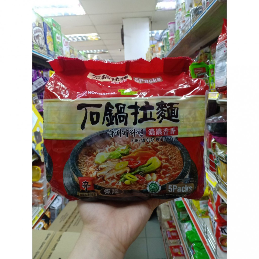 Nongshim Korean Claypot Ramyun 石锅拉面 浓浓香香 5Packs 300g Nongshim Korean Claypot Ramyun 石锅拉面 浓浓香香 5Packs 300g