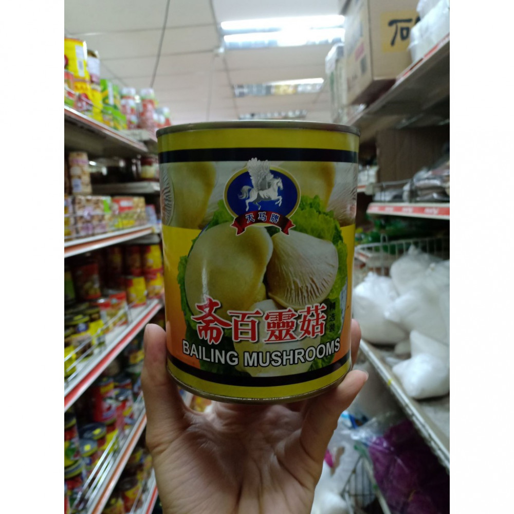 天马牌 斋白灵菇Bailing Mushrooms 850g 天马牌 斋白灵菇Bailing Mushrooms 850g