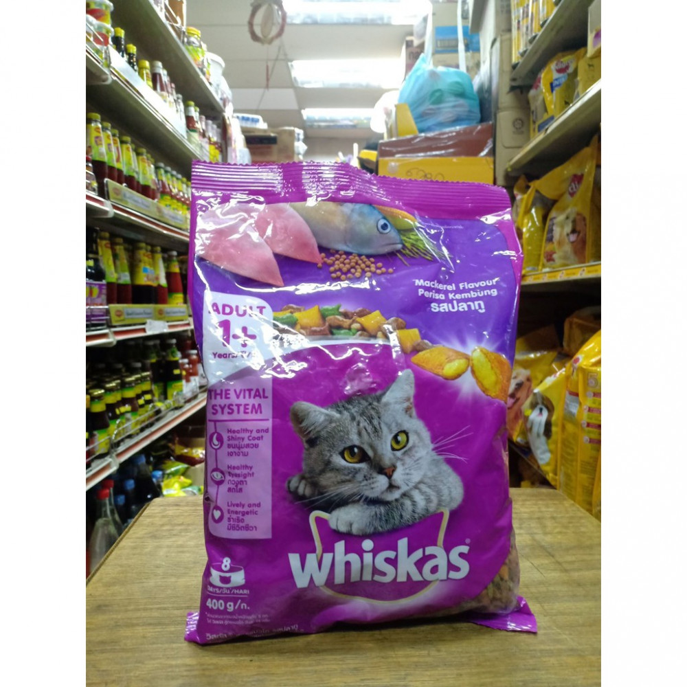 Whiskas Mackerel Flavour Perisa Kembung Adult 1+ Whiskas Mackerel Flavour Perisa Kembung Adult 1+