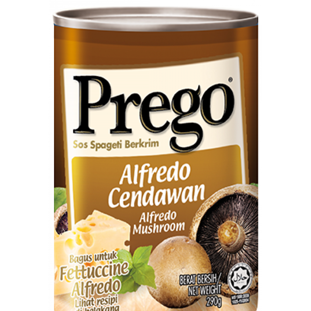 PREGO ALFREDO MUSHROOM PASTA SAUCE 290G PREGO ALFREDO MUSHROOM PASTA SAUCE 290G