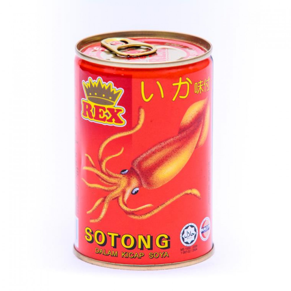 Rex Cuttlefish with Soya Bean Sauce / Sotong dalam Kicap Soya 425g Rex Cuttlefish with Soya Bean Sauce / Sotong dalam Kicap Soya 425g