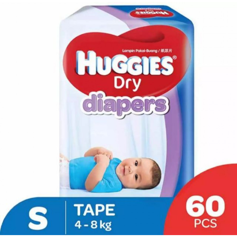 Huggies Dry Diapers Small 60pcs (4-8kg) Huggies Dry Diapers Small 60pcs (4-8kg)