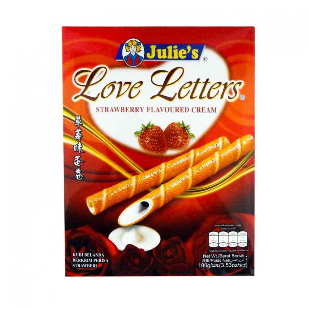 Julie's Love Letter Strawberry Cream 100g Julie's Love Letter Strawberry Cream 100g
