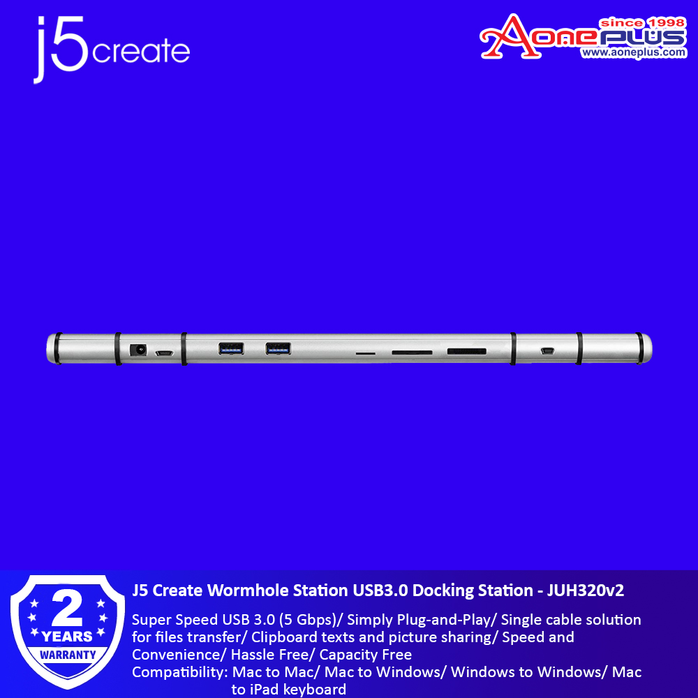 J5 Create Wormhole Station USB3.0 Docking Station - JUH320v2