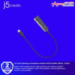 J5 Create Lightning to Headphone Adapter W/HQ Aplifier (Black) - JLA160