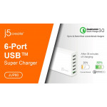 J5 Create 60W QC 3.0 USB 6-Port Charger - JUP60
