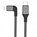 J5 Create L-Shape USB Type-C to Lightning Cable (Black/White) - JALC15B / JALC15W