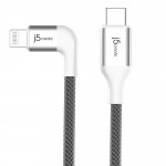 J5 Create L-Shape USB Type-C to Lightning Cable (Black/White) - JALC15B / JALC15W