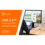 J5 Create USB3.0 to HDMI & VGA Dual Display Adapter - JUA360