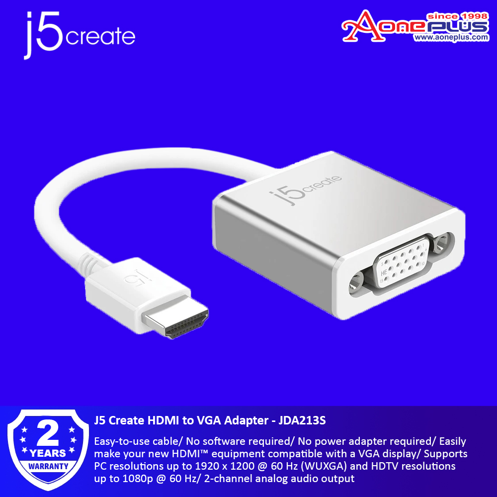 J5 Create HDMI to VGA Adapter - JDA213S