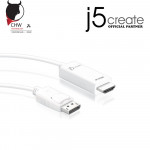 J5 Create 1.8M DisplayPort to 4K HDMI Cable - JDC158