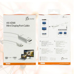 J5 Create 1.8M Mini DisplayPort to 4K HDMI Cable - JDC159