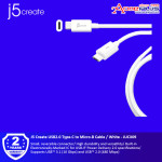 J5 Create USB2.0 Type-C to Micro-B Cable / White - JUCX09