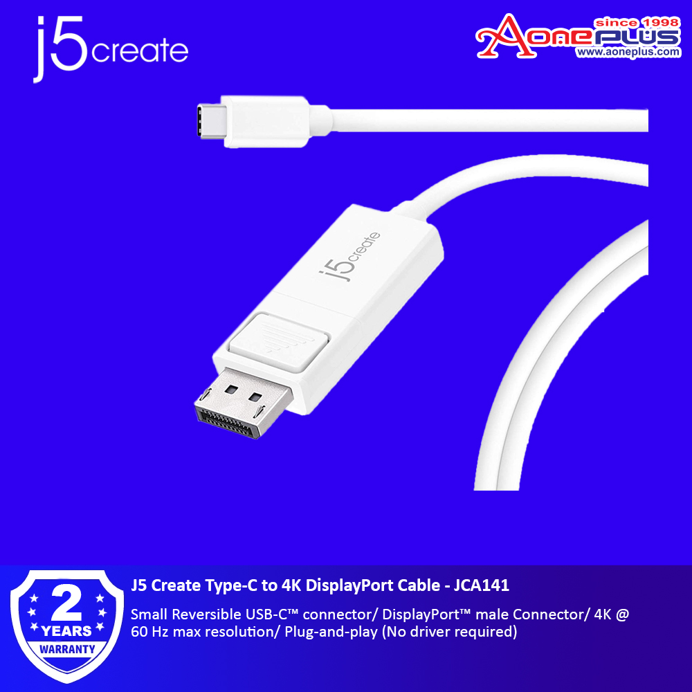 J5 Create Type-C to 4K DisplayPort Cable - JCA141