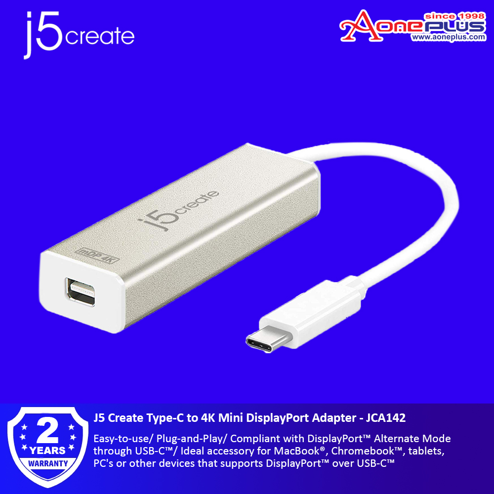 J5 Create Type-C to 4K Mini DisplayPort Adapter - JCA142