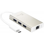 J5 Create Type-C Gigabit Ethernet & USB3.0 Hub - JCH471