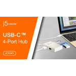 J5 Create USB Type-C 4 Port (4A) Hub - JCH343