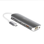 J5 Create USB3.1 Type-C Multi Adapter (HDMI/Ethernet/USB3.1/Hub/ PD2.0/ SD & Micro SD Card Reader) - JCD383