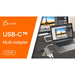 J5 Create USB3.1 Type-C Multi Adapter (VGA/HDMI/Ethernet/USB3.1/Hub/ PD2.0/ SD & Micro SD Card Reader) - JCD384