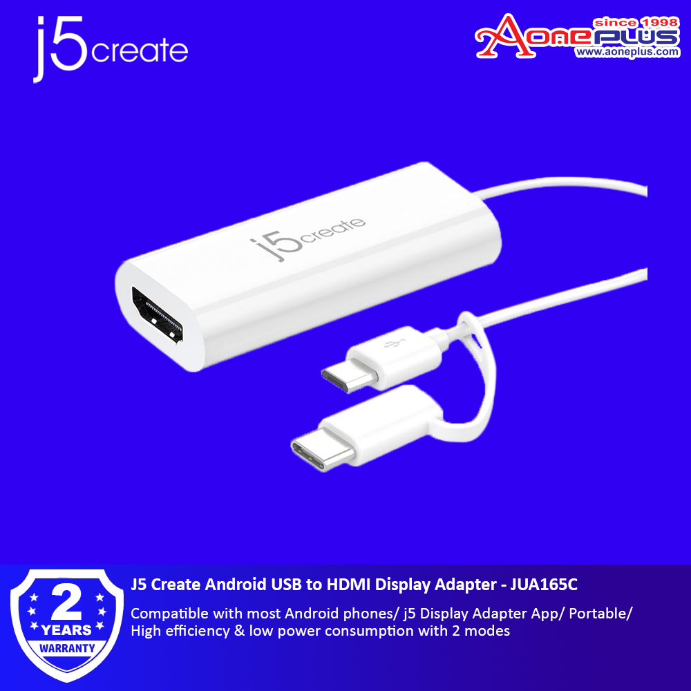 J5 Create Android USB to HDMI Display Adapter - JUA165C
