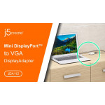 J5 Create Mini DisplayPort to VGA Adapter - JDA112